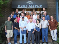 Trainees on the first course held by the Karl Mayer Academy in the USA