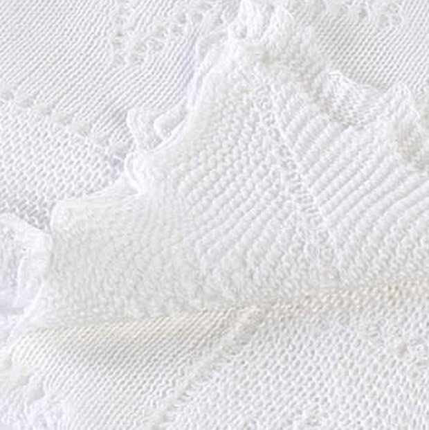 A typical luxury knitted lace shawl produced by G.H. Hurt of Nottinghamshire, England. © G.H. Hurt & Son.