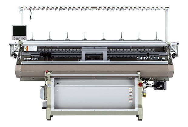 SRY123LP is Shima Seiki’s latest computerized knitting machine that features loop presser beds mounted atop conventional needle beds that provide improved control over press down of individual loops. © Shima Seiki 