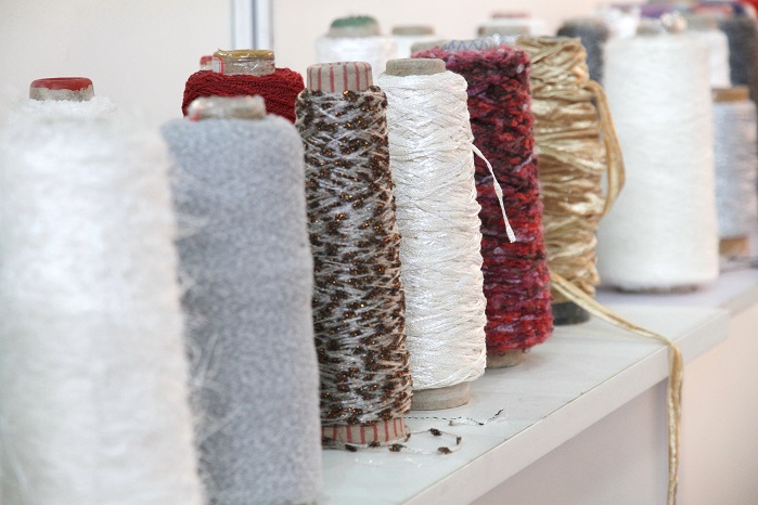 While synthetic yarns are the rising star in the market, cotton yarns still remain attractive to some buyers. © Messe Frankfurt / Yarn Expo Spring 