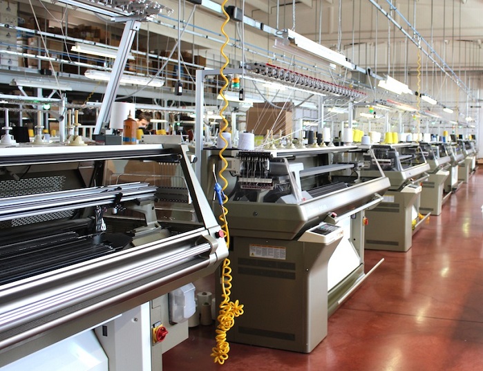 Shima Seiki WHOLEGARMENT machines in action at Sabry Maglieria in Montefano.