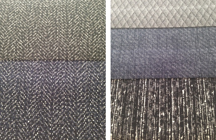 Melange prints and texture effects on Sensitive Fabrics. © Eurojersey