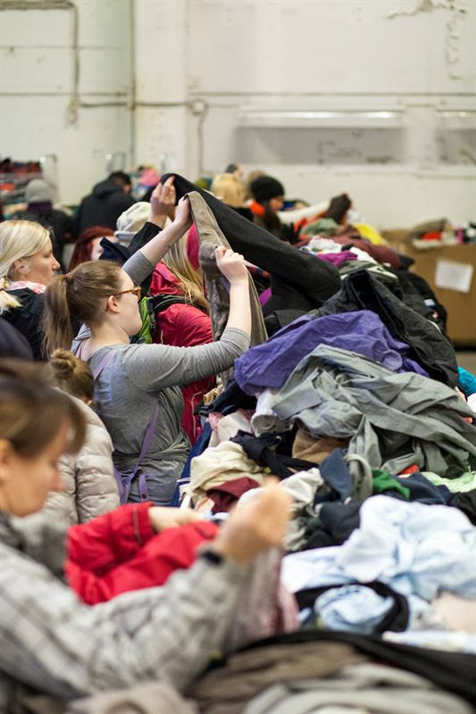 Helsinki Metropolitan Area Reuse Centre has collected and pre-processed cotton textiles thrown away by consumers that could not be reused as clothing or used as material for recycled products. © Joonas Lumpeinen