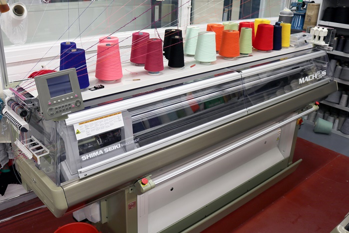 Shima Seiki MACH2S high speed Wholegarment knitting machine. © University of Huddersfield