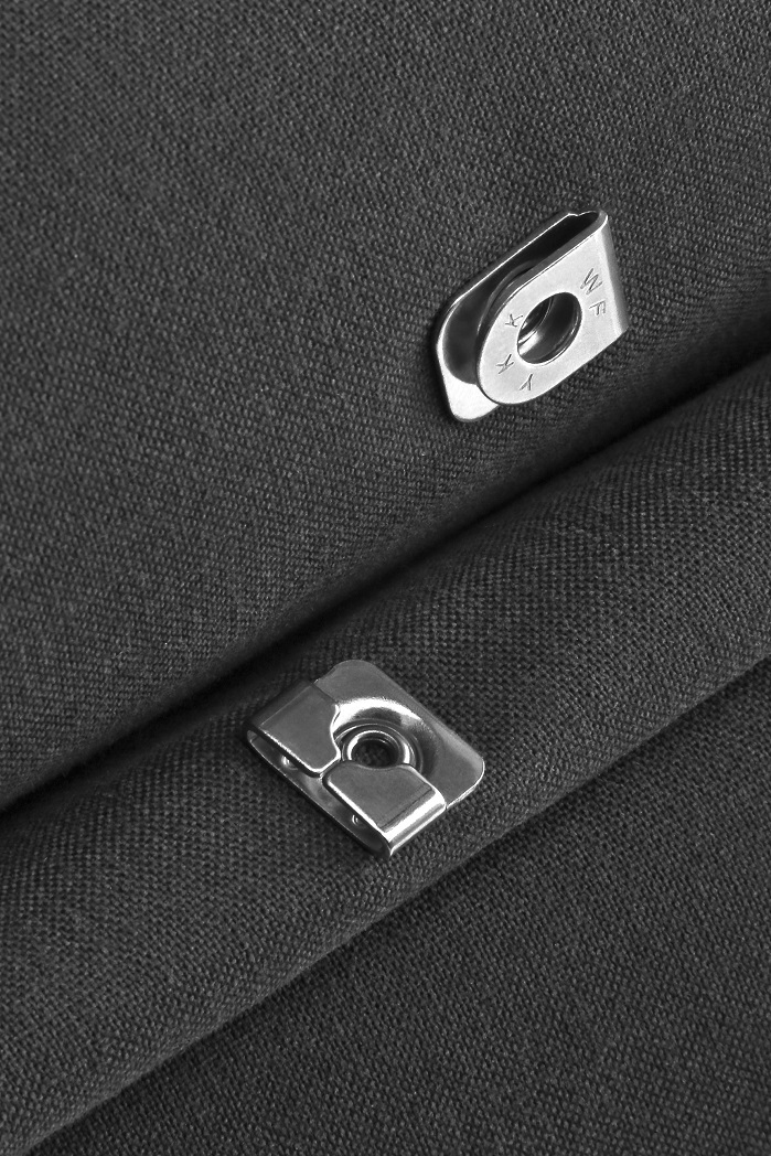 The main product line-up includes press snap fasteners, sewing buttons, eyelets, waist closure fasteners and jeans button and rivet. © YKK London Showroom
