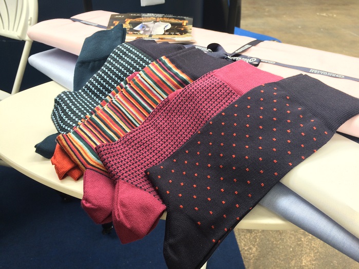 English Fine Cottons exhibited its latest additions to the range, including socks. © Knitting Industry 