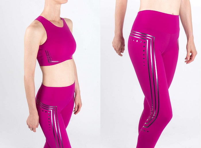Tops and leggings are made in Sensitive Sculpt fabric. © Eurojersey 