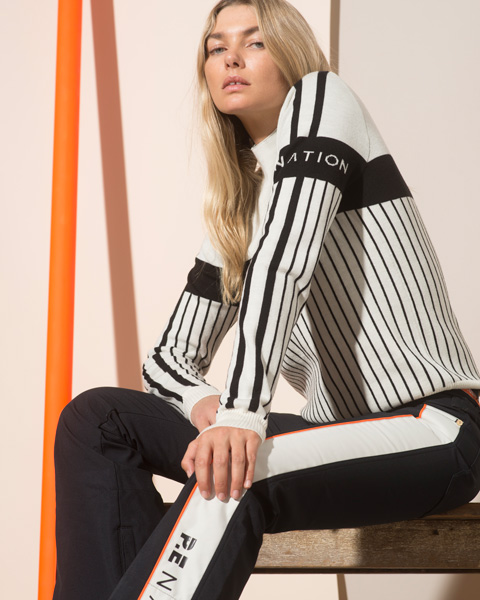 Jess Hart fronts the P.E Nation x Woolmark collection. © The Woolmark Company/P.E Nation