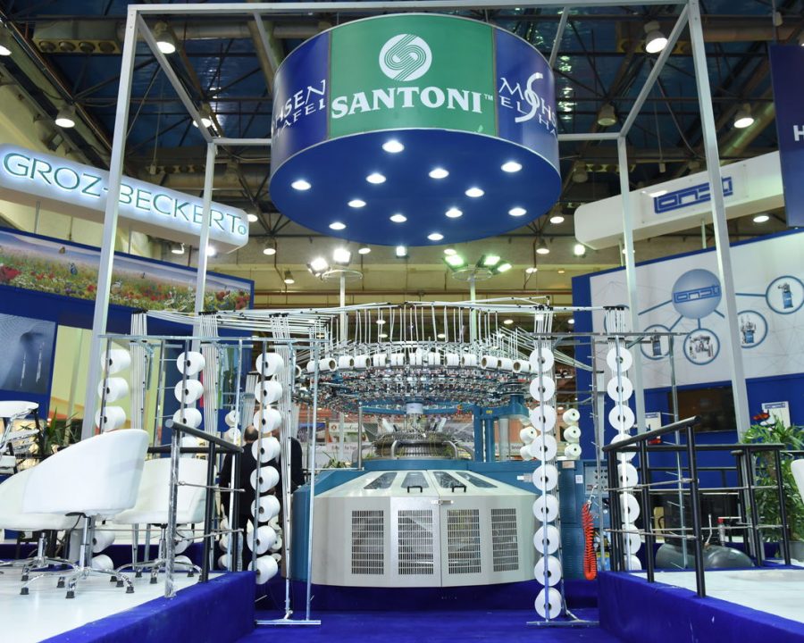 Italian company Santoni produces circular knitting machines. © Stitch & Tex Expo ”“ Afro Edition