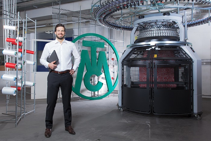 Sebastian Mayer is in charge of corporate development at the circular knitting machine company, so taking digitisation forward at the family-owned firm is one of his core responsibilities. © Mayer & Cie.