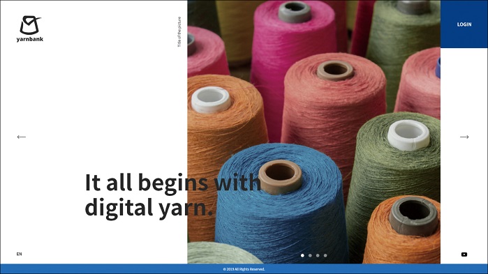 yarnbank digital yarn sourcing website. © Shima Seiki