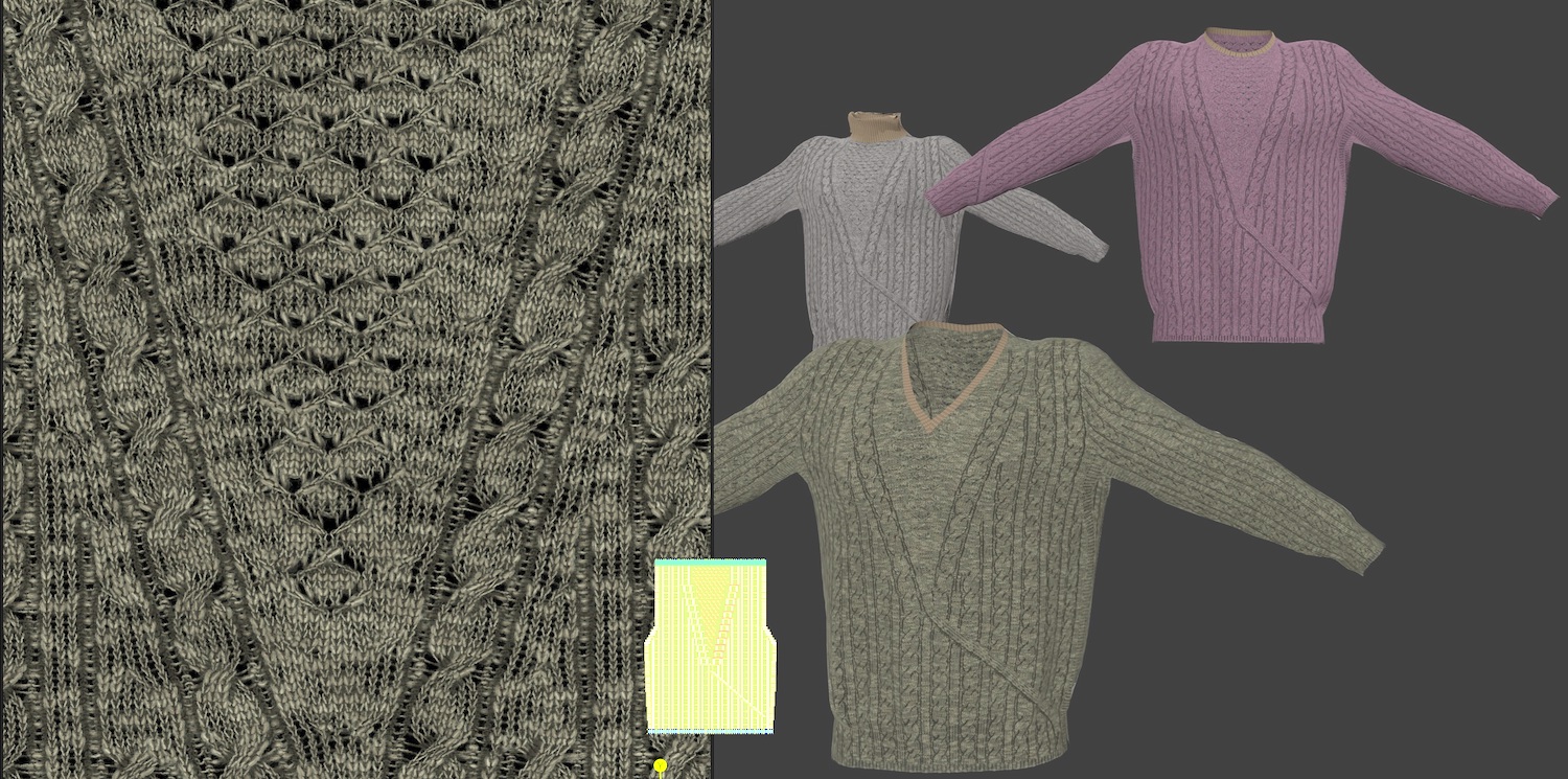 Realistic simulation in PaintKnit. © Logica