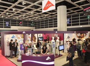 Lycra beauty fabric at Hong Kong showcase
