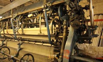 leavers lace machine at Cluny Lace, Nottingham, England