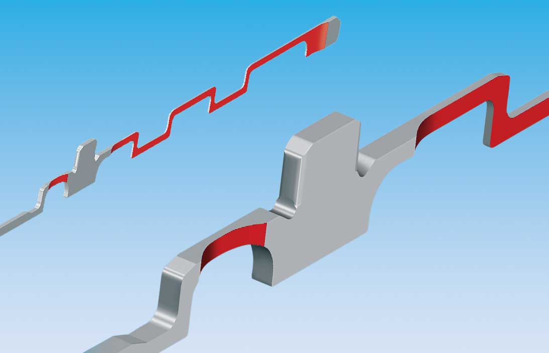 This shank geometry makes the needle shaft more flexible, making the needle more resistant to breakage at higher machine speeds.