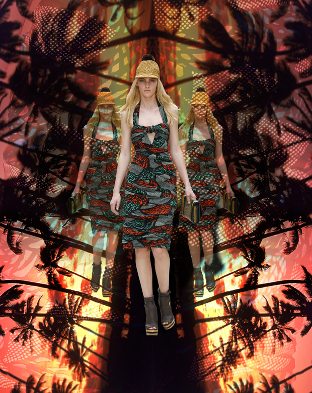 Birds of Paradise. This image is for trends illustration purpose only. The garments pictured may not actually contain LYCRAÂ® fibre or other INVISTA products.