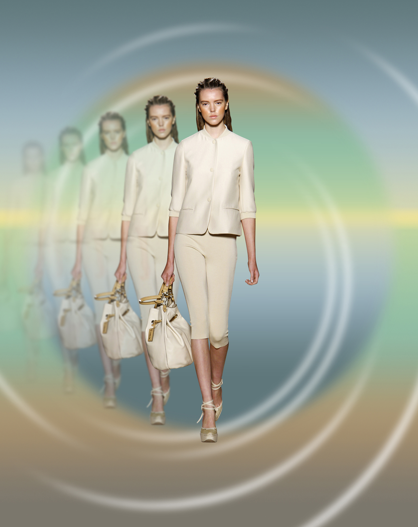 Relaxed Elegance. This image is for trends illustration purpose only. The garments pictured may not actually contain LYCRAÂ® fibre or other INVISTA products.