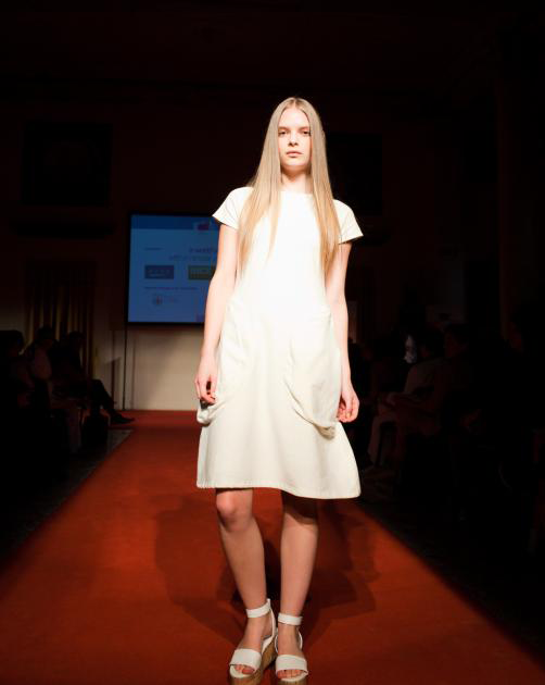 A fashion show featuring innovative ingredients that are 100% made in Italy took place at the end of the panel discussion, organised by CLASS and NICE. © CLASS