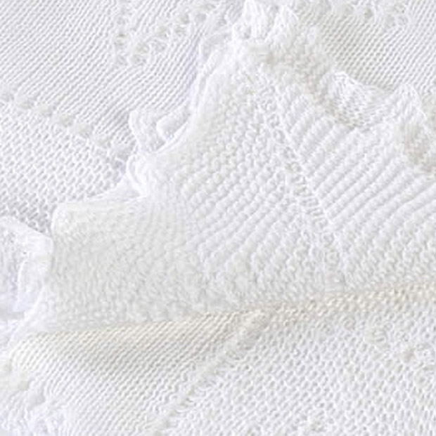 A typical luxury knitted lace shawl produced by G.H. Hurt of Nottinghamshire, England. © G.H. Hurt & Son.