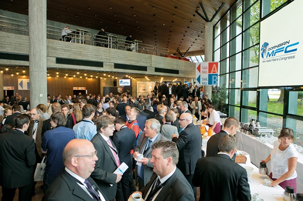 The traditional plenary session on the opening day will start with presentations from Lenzing AG, CIRFS/Brussels, the awarding of the Paul-Schlack Prize, and a lecture from Bionic Strategy/D. © Dornbirn MFC