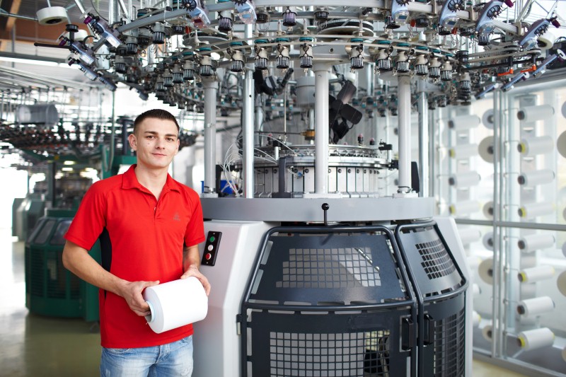 Sportswear from Löffler represents an added value in Austria of 80%, measured from development through to final production. 70% of all materials processed by Löffler are from the company's own knitting mill in Ried. © Löffler GmbH