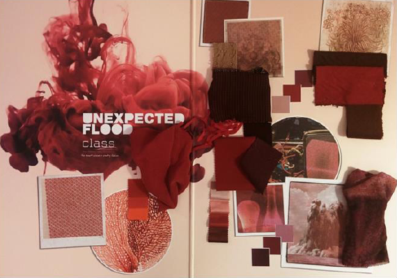 ”¢	Unexpected Fluidity is a range of reds, burgundies and brown tones. © C.L.A.S.S.  