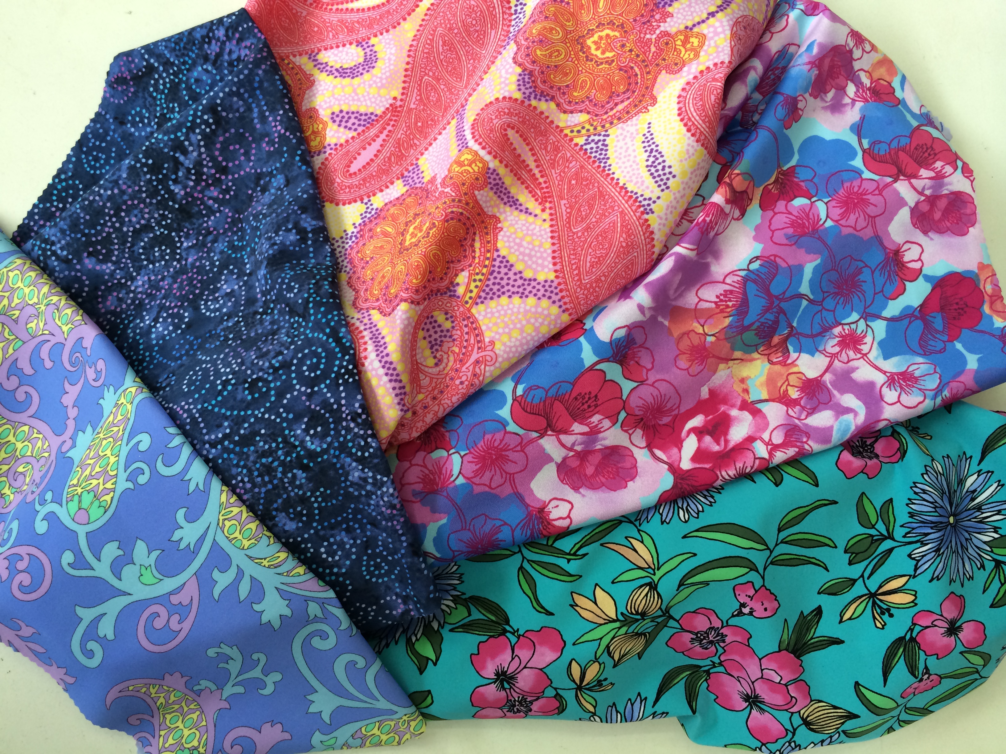 Fashionable is an explosion of flamboyant flowers, brightly tinted and shaded, and exciting oriental designs. © Piave Maitex 