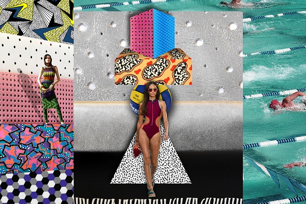 Memphis Sport beachwear theme for Spring/Summer 2016. © MarediModa