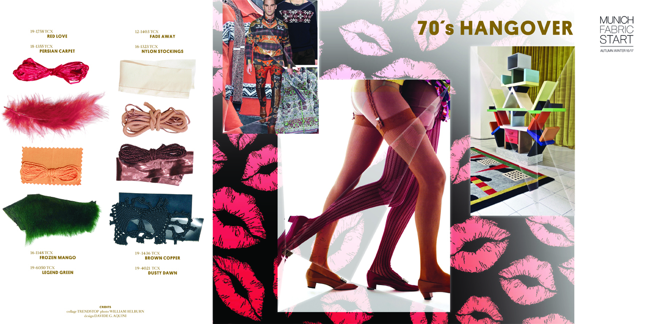 Colourful 70s retro-influences inspire new trends. © Munich Fabric Start