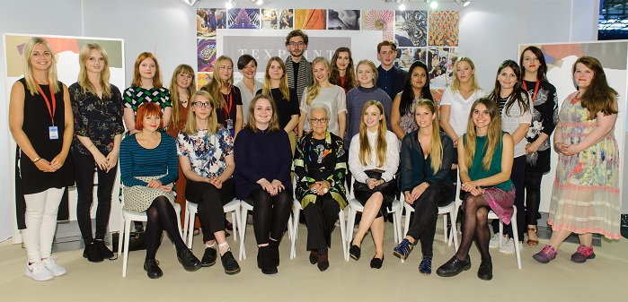 The Texprint 2015 designers alumni with Signora Rosita Missoni. © Texprint 