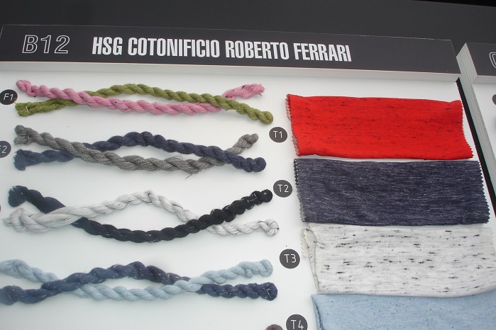 Products displayed by HSG - Cotonificio Roberto Ferrari. © Janet Prescott  