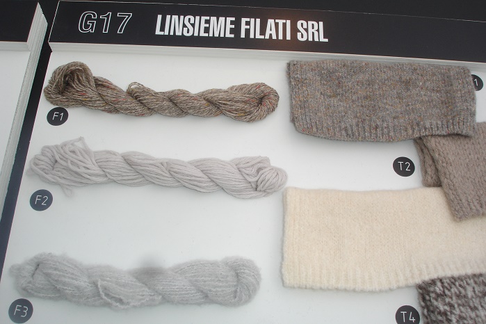 Products presented by Linsieme Filati Srl. © Janet Prescott  