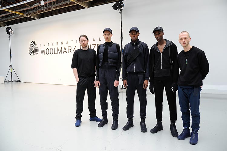 Ben Cottrell (left) and Matthew Dainty (right) of Cottweiler, with models. © Woolmark 