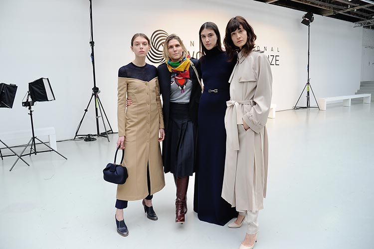 Gabriela Hearst (second from left), with models. © Woolmark 