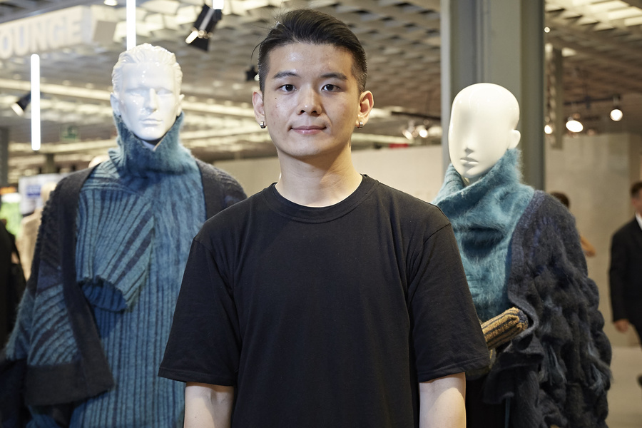 Yuan-Lung Kao, Royal College of Art, has won the eighth edition of Feel the Yarn. © Pitti Immagine Filati 