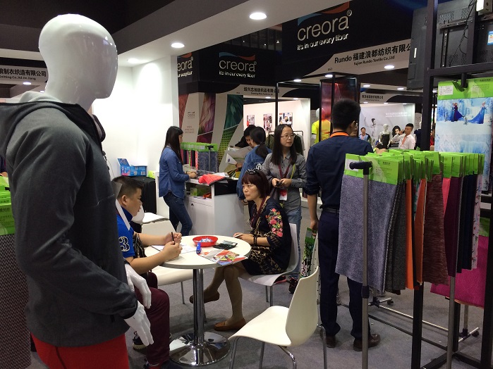 creora exhibiting at last year’s event. © Knitting Industry