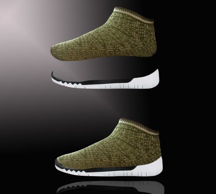 The 3D knitted shoe uppers are made in one piece. © Sandonini 