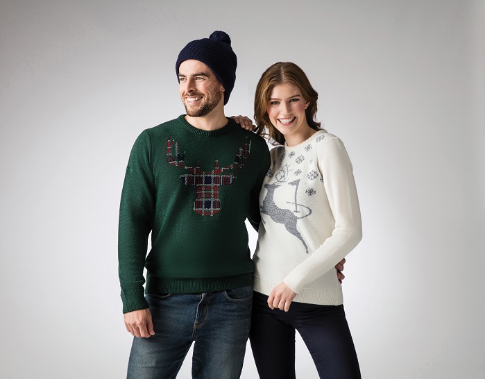 Glenmuir has created, for the first time in its 130-year history, a collection of Christmas jumpers. © Glenmuir 