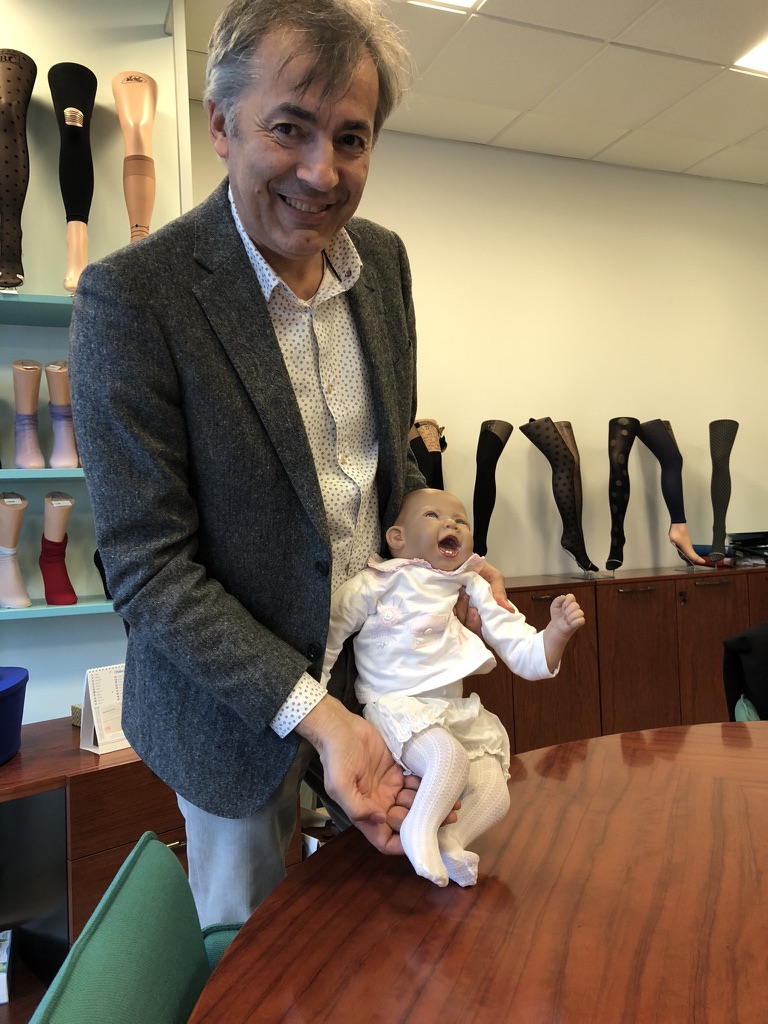 Massimo Bensi owner manager of Calze BC and president of CSC Enterprise Services Service, is automating his children’s and infant’s hosiery manufacturing to remain competitive, but is also trialling his ‘Personal Size’ customised women’s hosiery innovation in the Italian market and expects to roll it out to the rest of the world in the near future. 