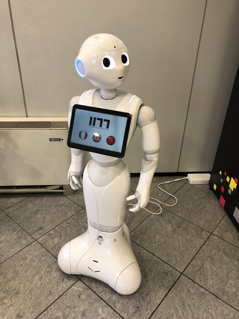 Pepper the robot that speaks 19 languages. © Knitting Industry