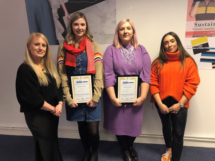 Pictured with Cara (second left) and Chelsea are guest judges Natalie (far right) and Aimee. © Shima Seiki