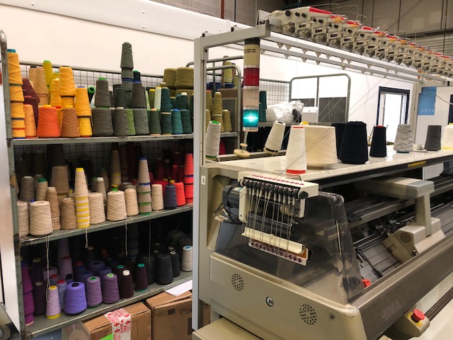 Corah Textiles has a few Shima Seiki flat knitting machines in 8 and 12 gauge. © Corah Textiles