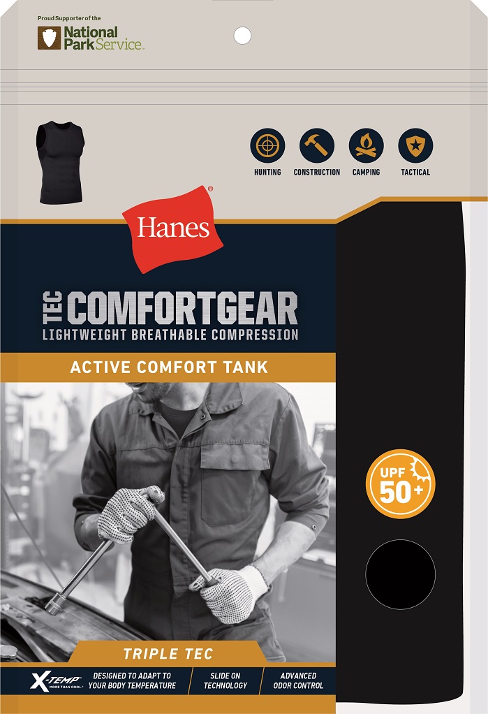 Tank is the latest addition to the brand’s Tec ComfortGear collection. © Hanes