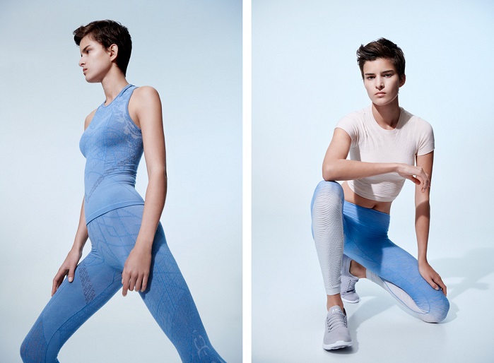 Woolmark x Santoni x Südwolle collection includes leggings, crop tops and bras, racer-back tank top and a T-shirt. © The Woolmark Company 