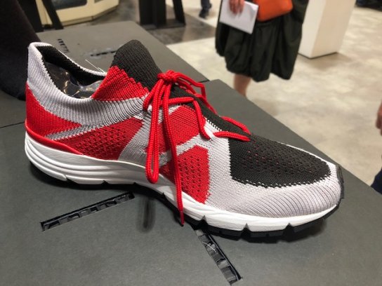 Santoni X-MACHINE for 3D shoe uppers on show at ISPO
