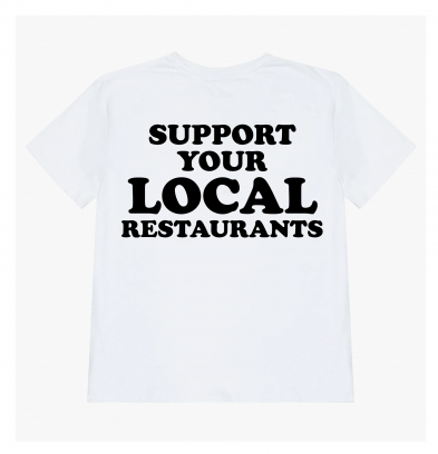 Morning News is striving to aid struggling owners with the Support Your Local Restaurants T-shirt. © Morning News.