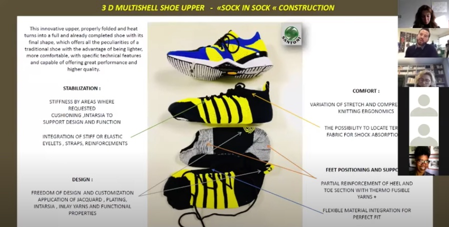 3D multishell shoe upper ”“ sock in sock construction. © Santoni Spa/ C.L.A.S.S.