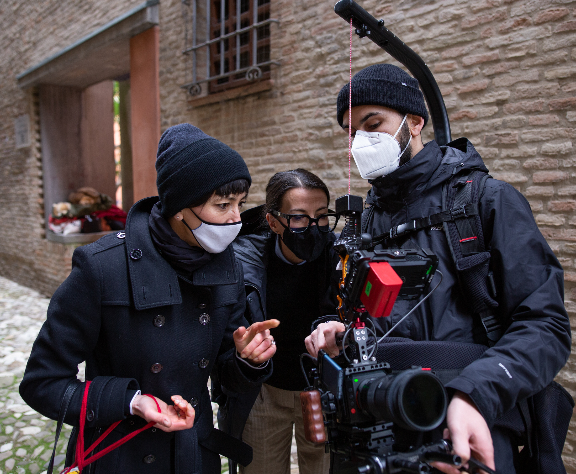 Filming gets underway in ForlÃ¬. © Maglificio Pini