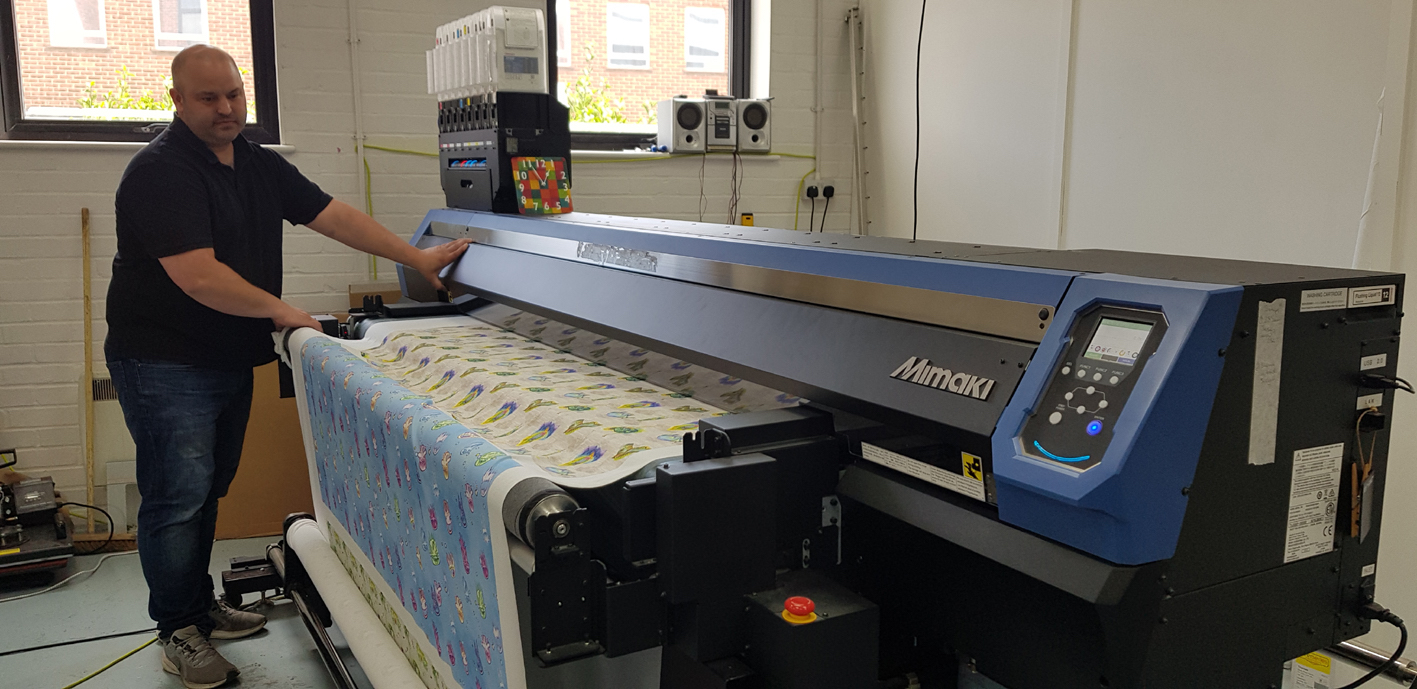 The Mimaki TX300 pigment ink printer at BFP. © CMYUK