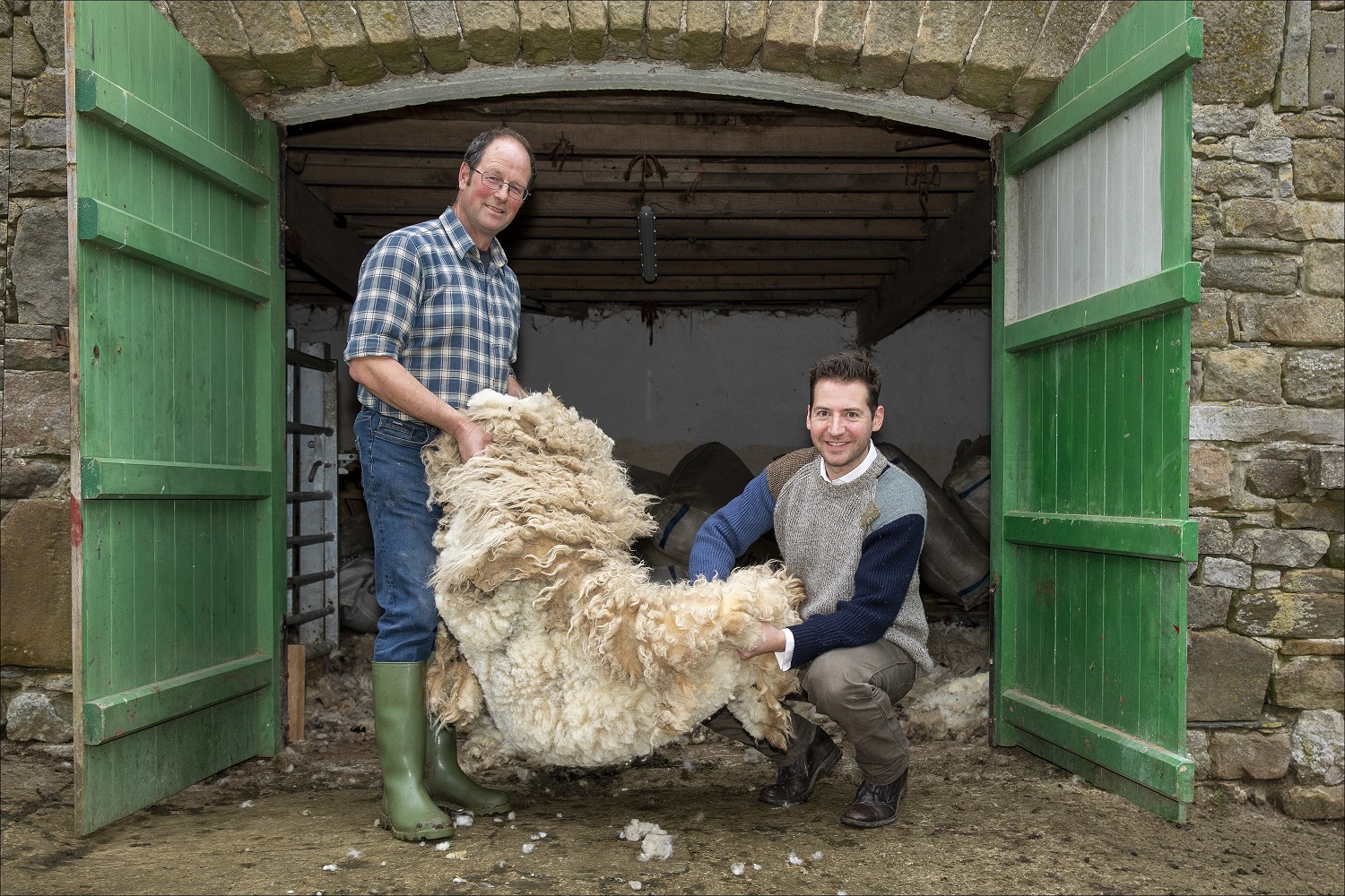 Local farmer, John Dawson of Bleak Bank (left). © Glencroft